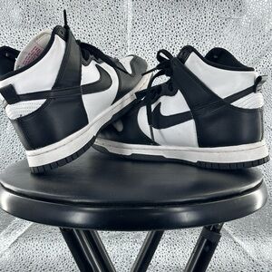 Nike Black and White Mid-Top Sneakers